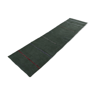 2x10 green hemp runner rug 300x70 cm
