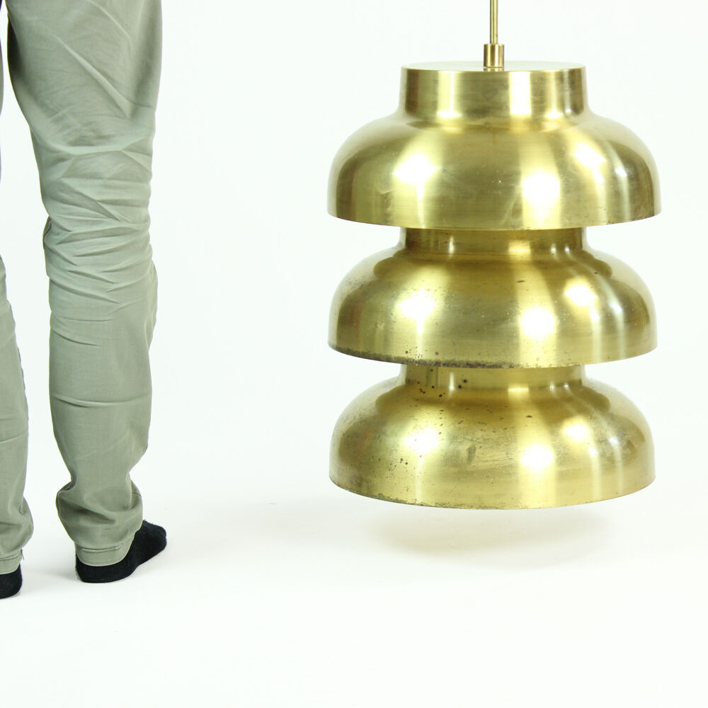 Ceiling light in brass, 205cm, Czechoslovakia 1960s