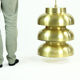 Ceiling light in brass, 205cm, Czechoslovakia 1960s