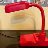 Vintage red articulated desk lamp
