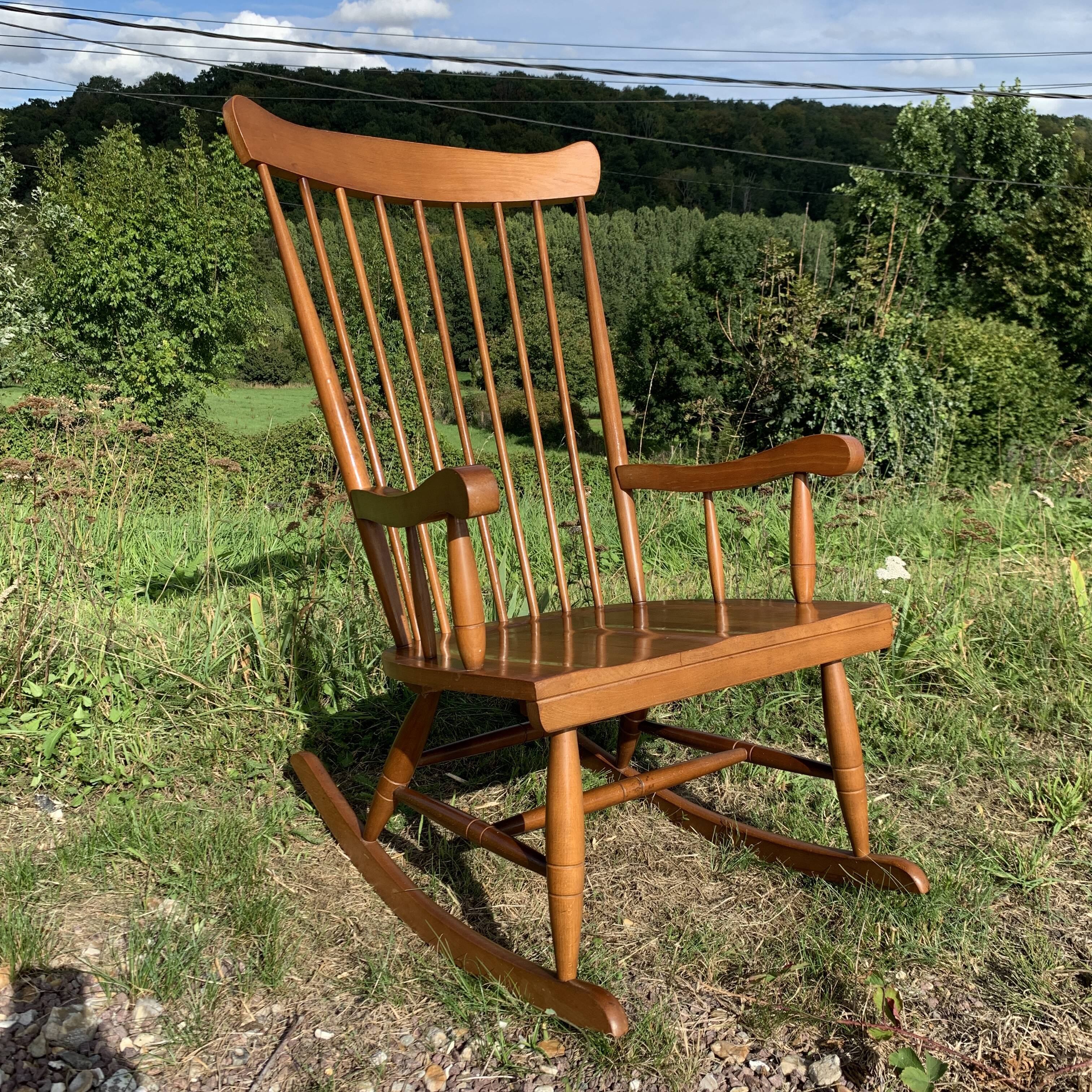 Wooden rocking-chair