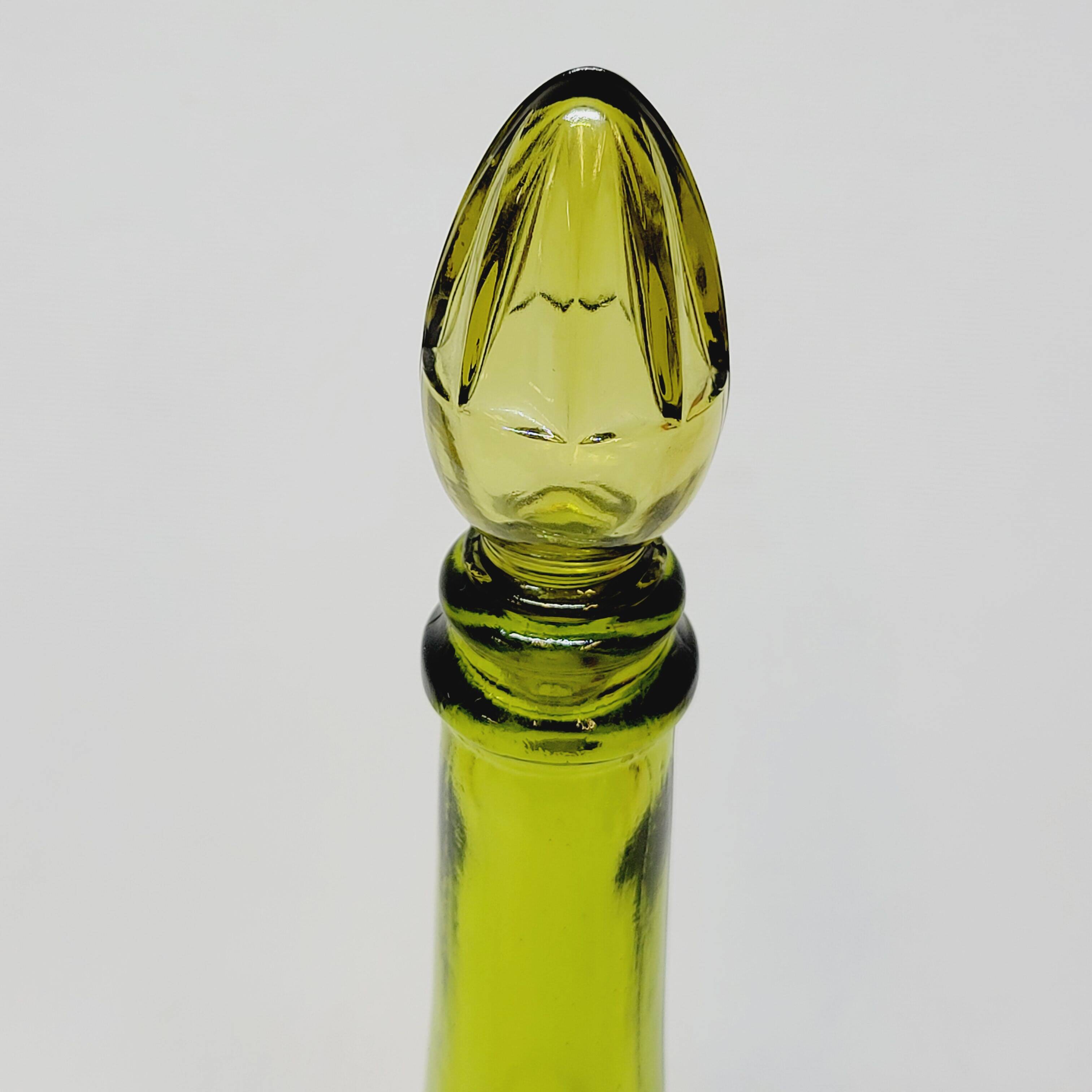 Vintage Italian Green Glass Decanter