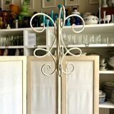 White metal coat rack