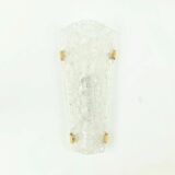 Large Mid-Century Murano Glass & Brass Wall Lamp from Hillebrand, 1960s/70s