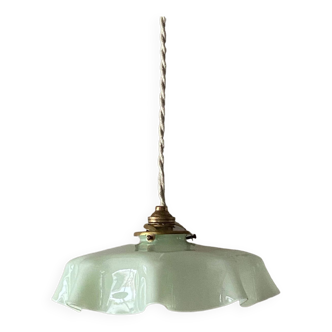 Celadon green opaline pendant light