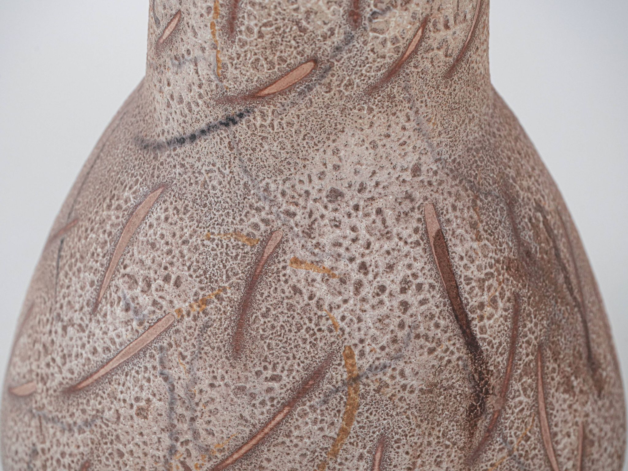 Ceramic boho vase, German design, 1960s, made in Germany