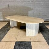 Travertine coffee table