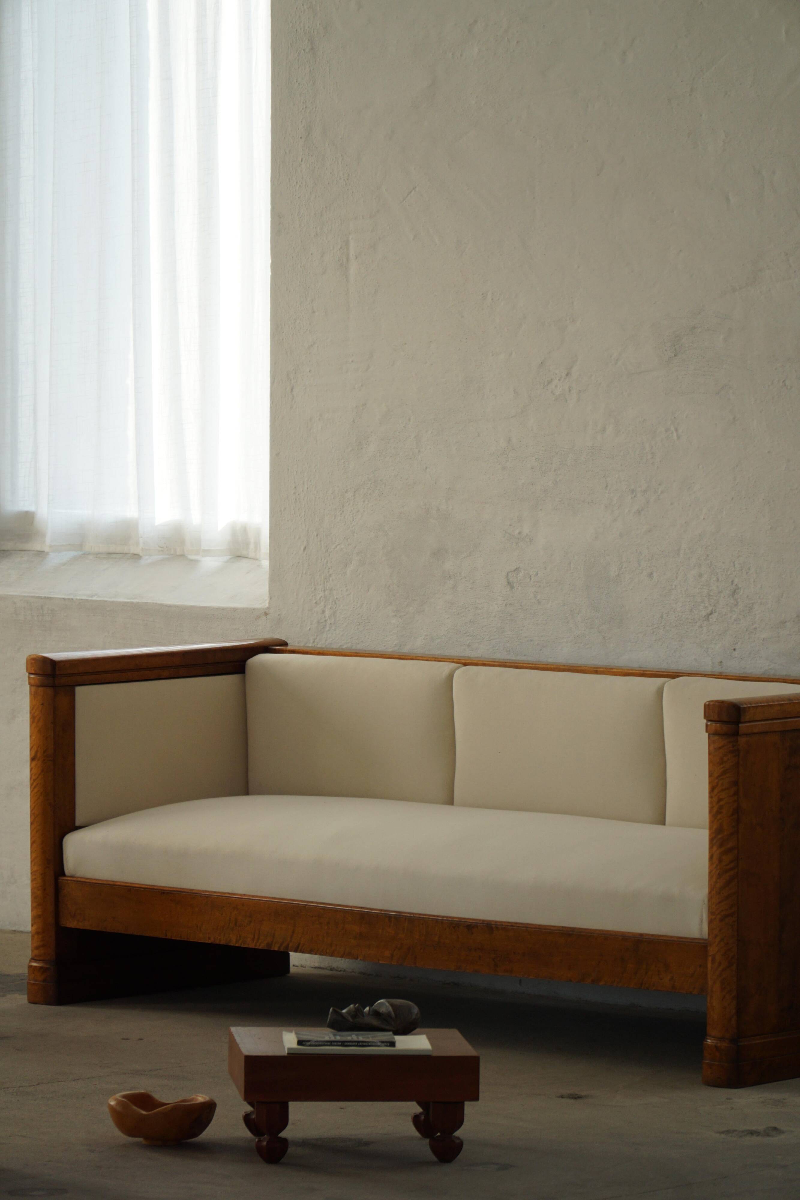 Self-supporting canapé "Karl Johan" from the early 20th century, modern Swedish style.