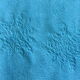 6 damask cotton towels, blue hue, woven, art deco