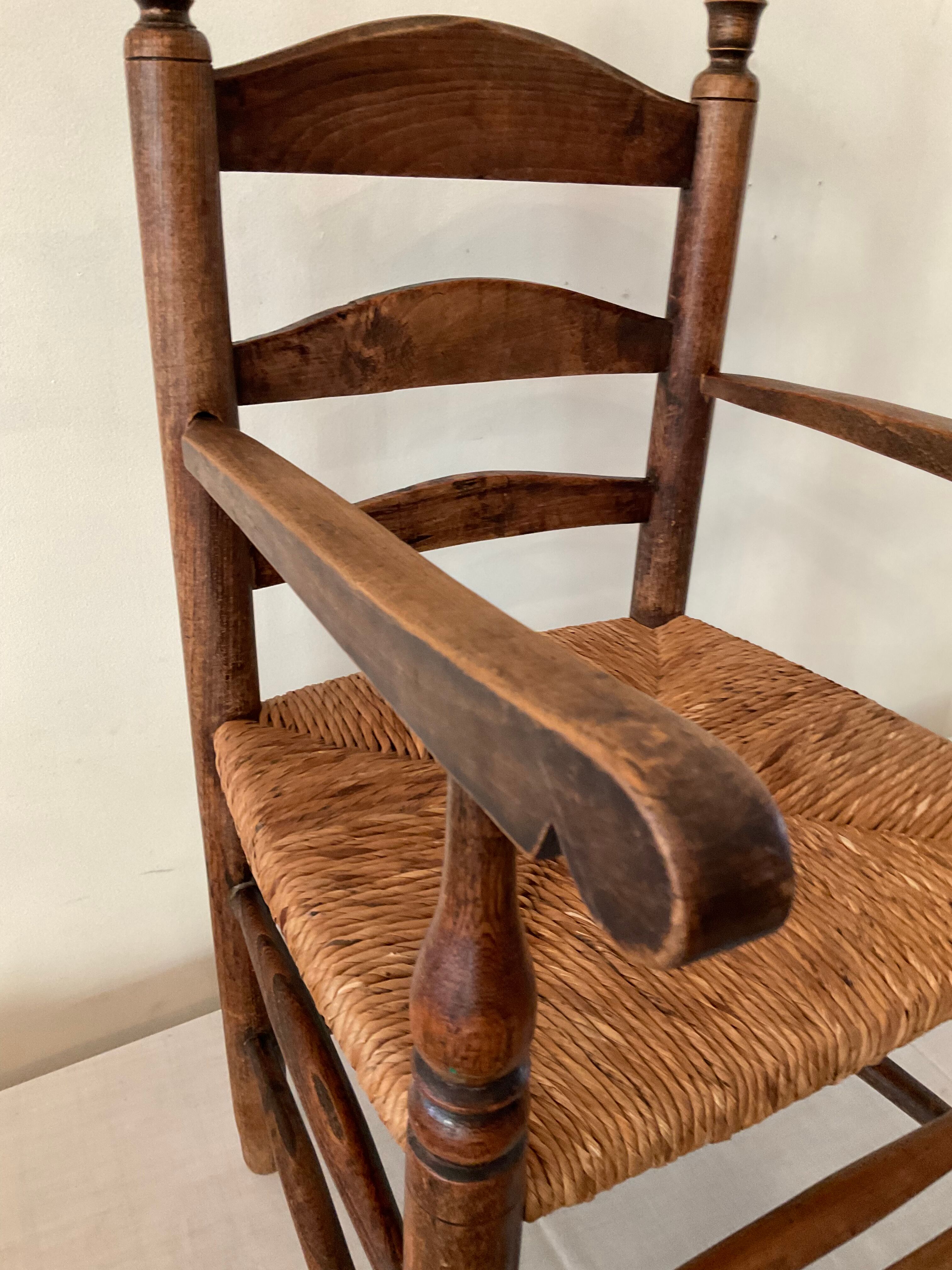 Vintage straw children's chair