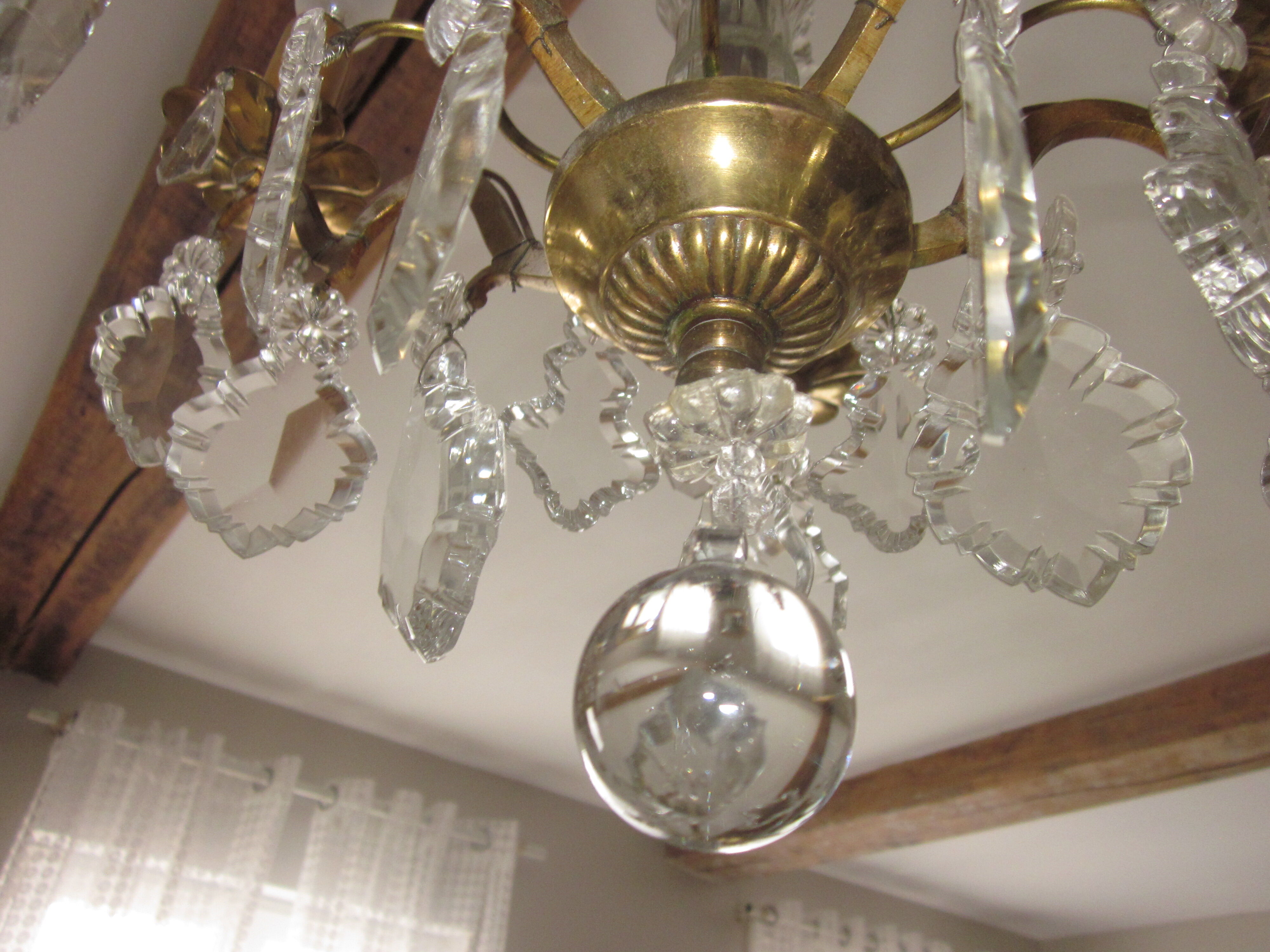 Old stamps chandelier