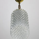 Crystal glass pendant lamp, 1960s