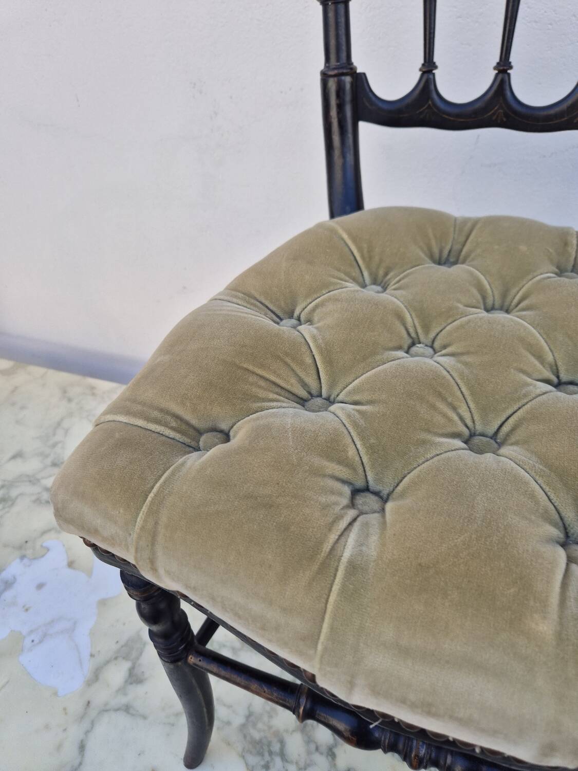 Napoleon III chair in blackened wood, 19th century