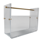 Porte revue plexi et laiton, David Lange, 1970
