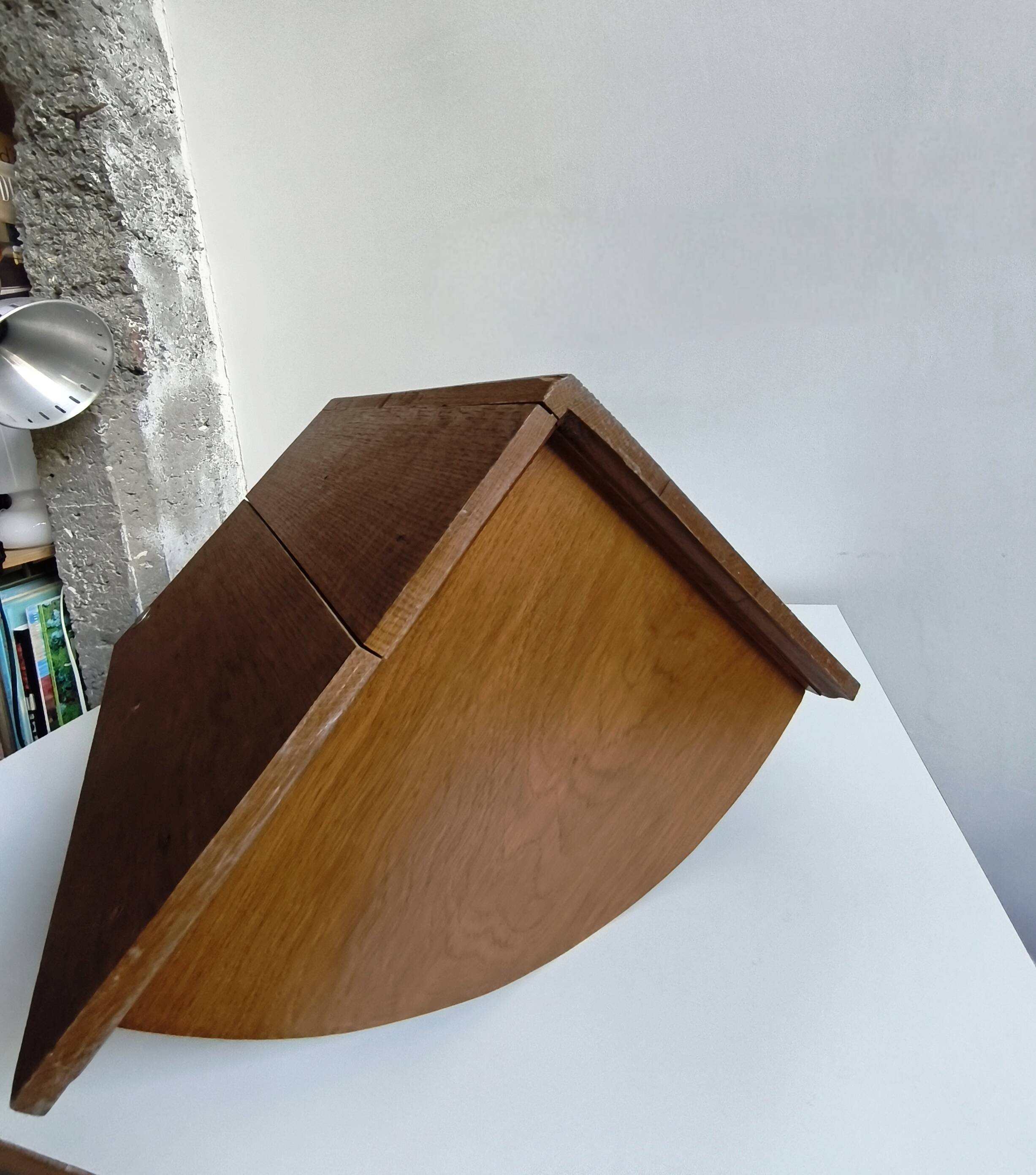 Antique solid wood corner shelf