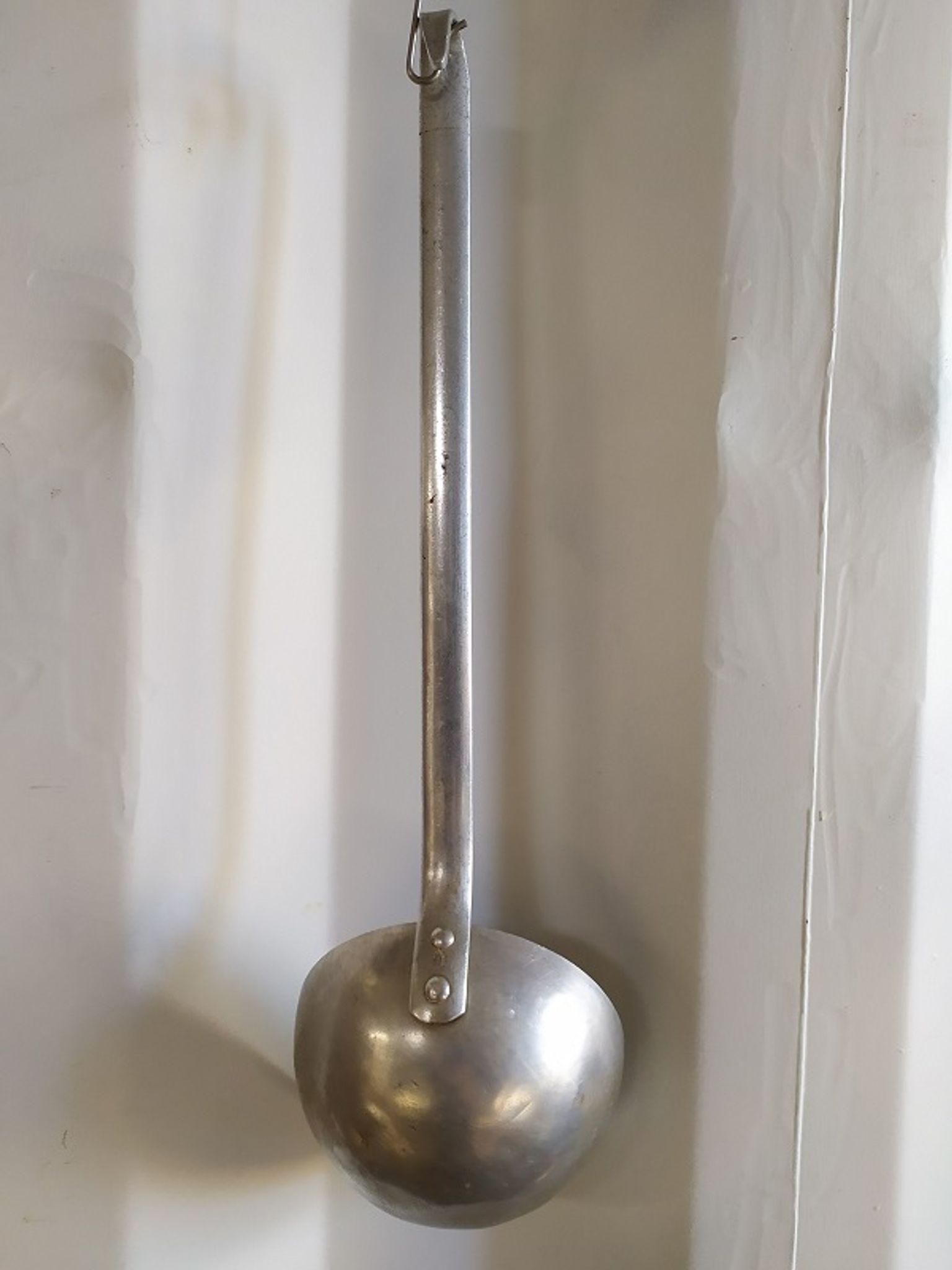 Ladle large model aluminum utensil old vintage kitchen