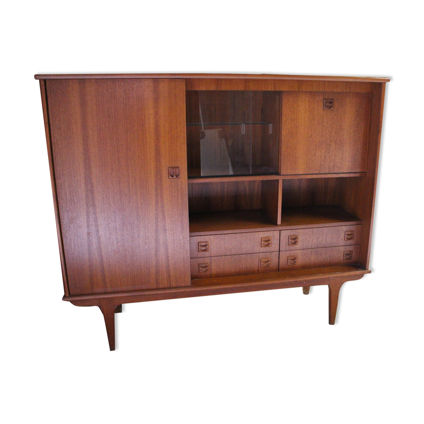Meuble bar scandinave en teck