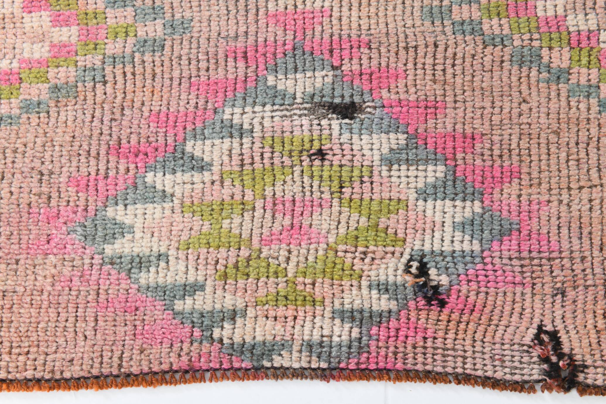 3x12 Blush Pink Vintage Runner Rug, 92x355Cm