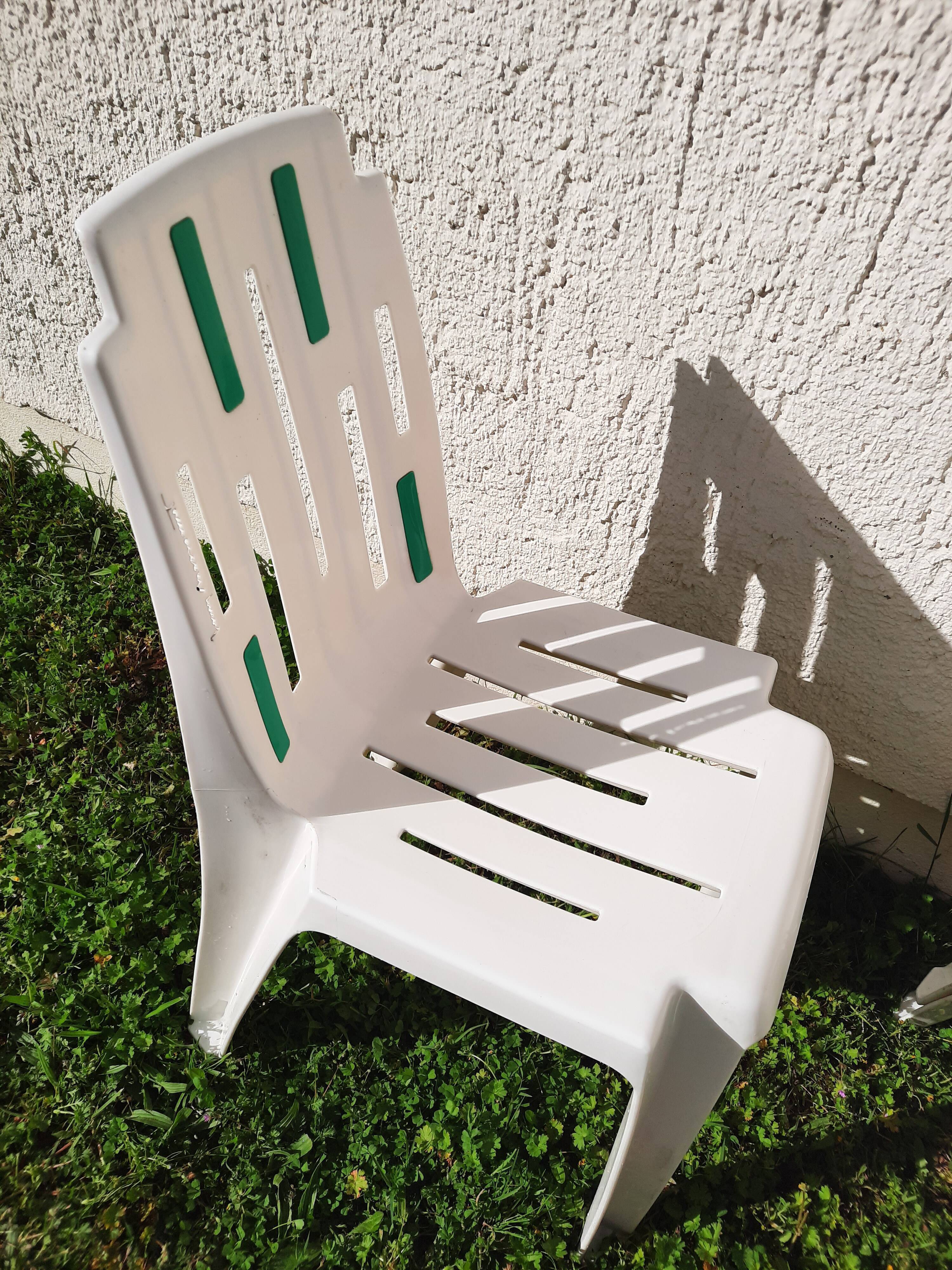 Series of four garden chairs model Samba by Pierre Paulin for Henri Massonnet stamp edition