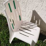Series of four garden chairs model Samba by Pierre Paulin for Henri Massonnet stamp edition