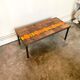 Coffee table in glazed ceramic and metal 1950s' ☐ 89 x 39.5 cm