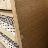Vintage rattan dresser