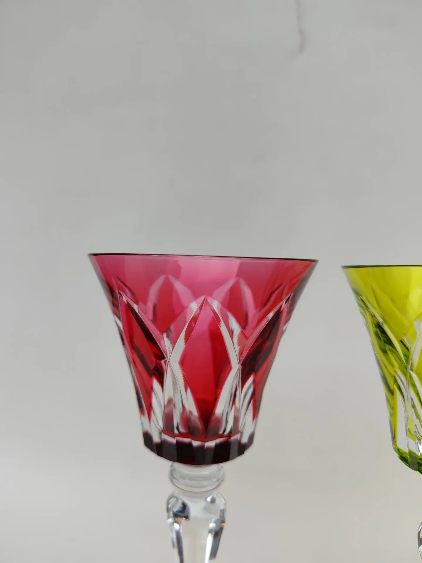 2 large crystal glasses from Saint Louis, Camargue model.