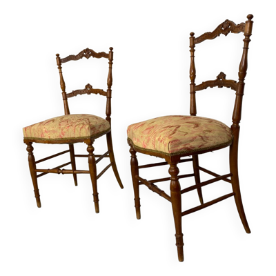Chaises Antiques en Palissandre, France, années 1890, Set de 2