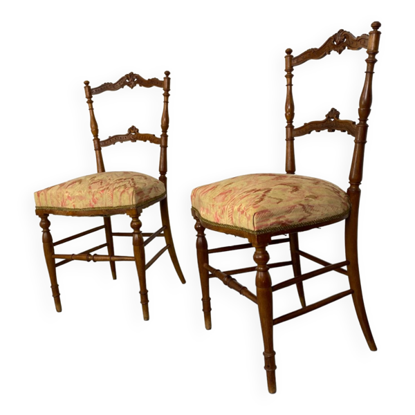 Chaises Antiques en Palissandre, France, années 1890, Set de 2