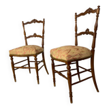 Chaises Antiques en Palissandre, France, 1890s, Set de 2