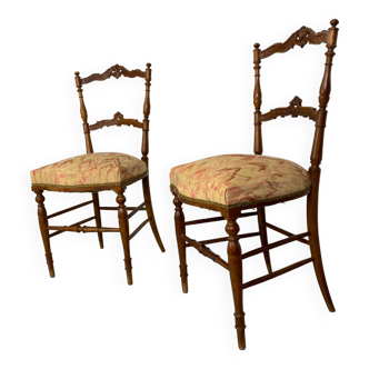 Antique French Rosewood Chairs, 1890s, Set of 2