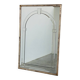 Large Art Deco style beveled wall mirror with architectural arch design