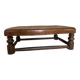Low wooden stool with caning H 12 cm