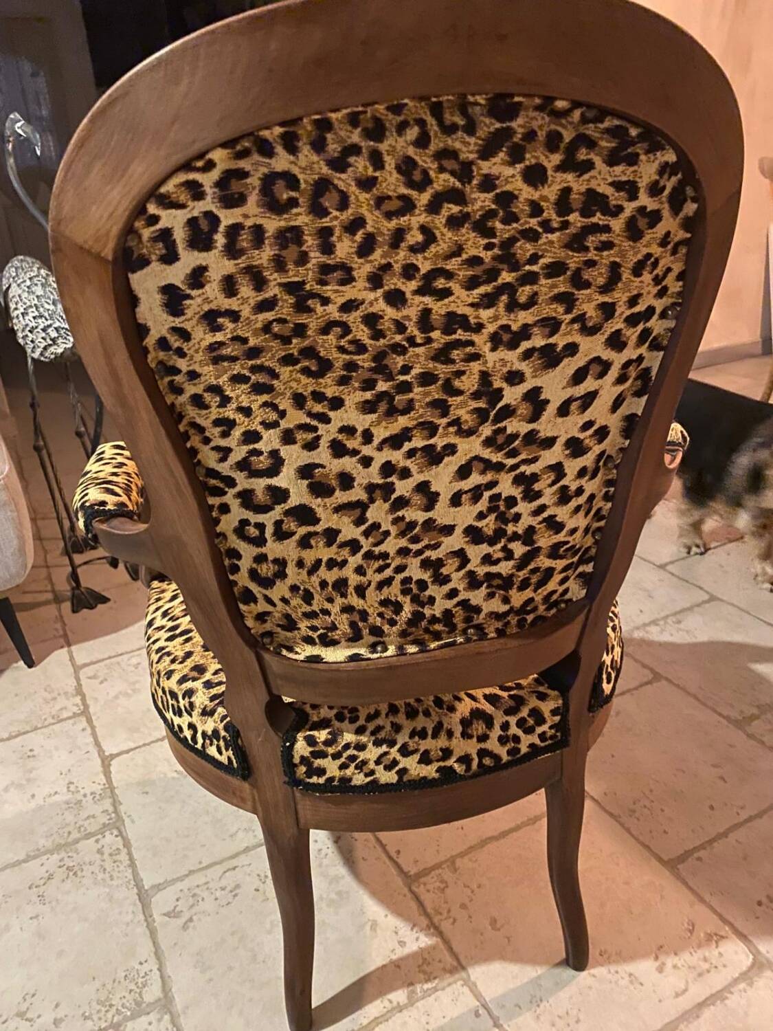Louis Philippe period Leopard armchair