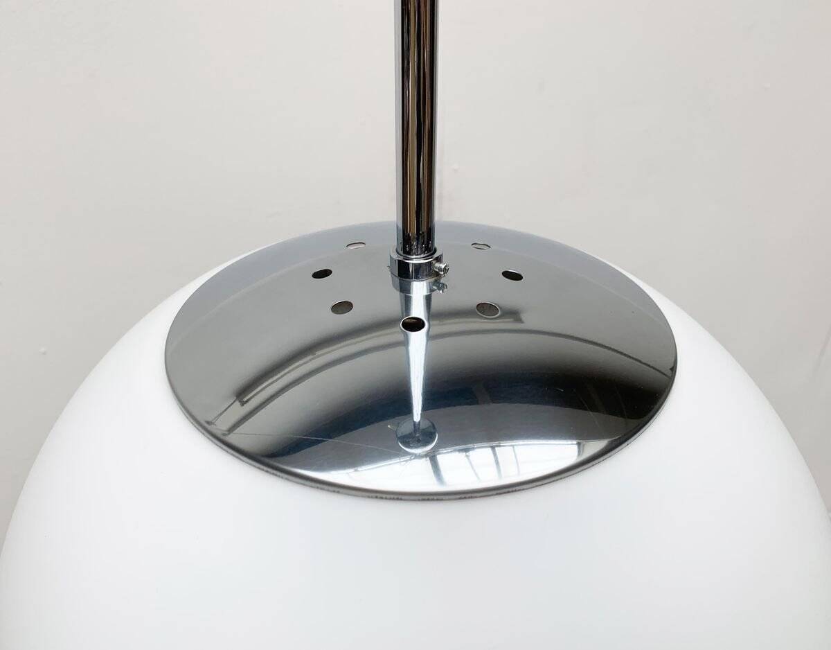 Vintage glass ball pendant lamp in German space style by Limburg.
