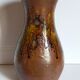 High potter's vase with flared neck with tachist enamel