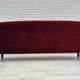 1960s, Danish 3 seater sofa, original good condition, furniture velour, beech wood .