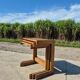 Set 3 nesting tables oak veneer 1970s brutalist