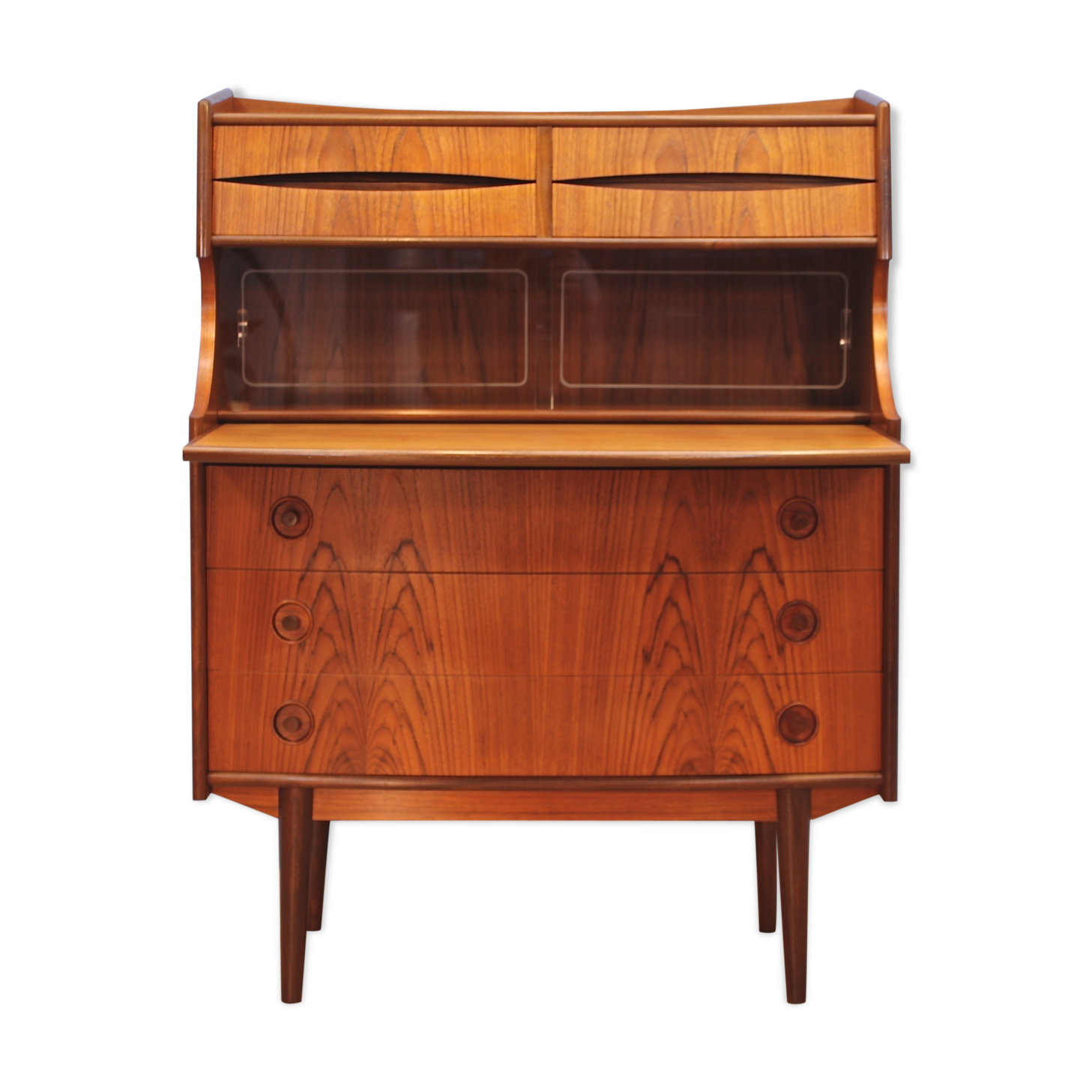 Secrétaire danois en teck par Gunnar Falsig pour Holstebro Møbelfabrik, années 1960