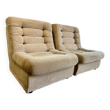 Lot de 2 fauteuils / une place modulables vintage meurop