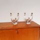 Schneider pair of vintage Crystal candlesticks