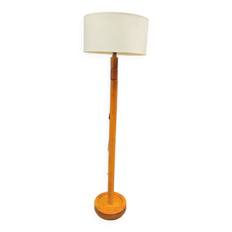 80s pine floor lamp