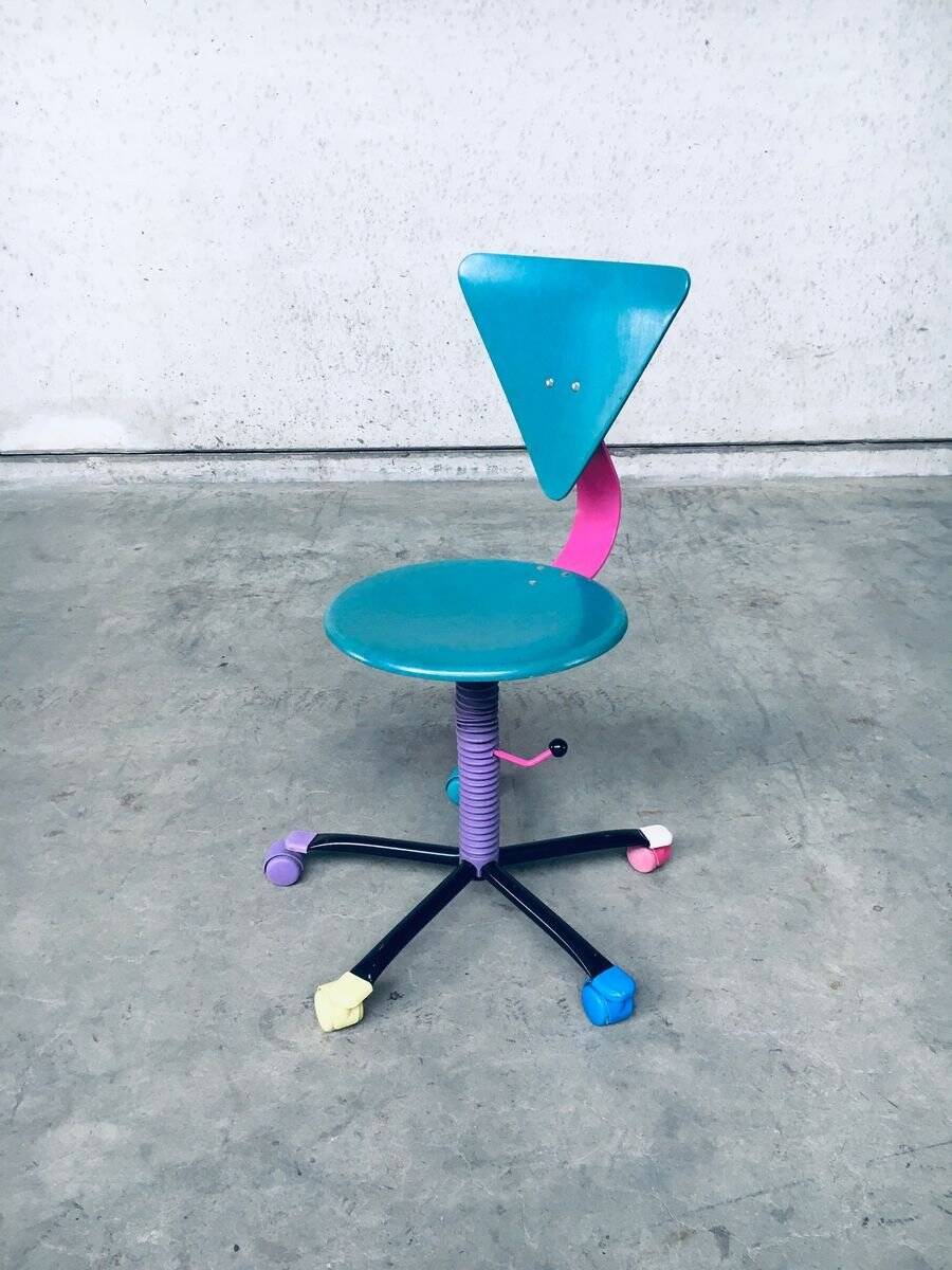 Colorful Desk Chair, 1980s
