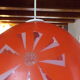 Suspension vintage globe en verre orange