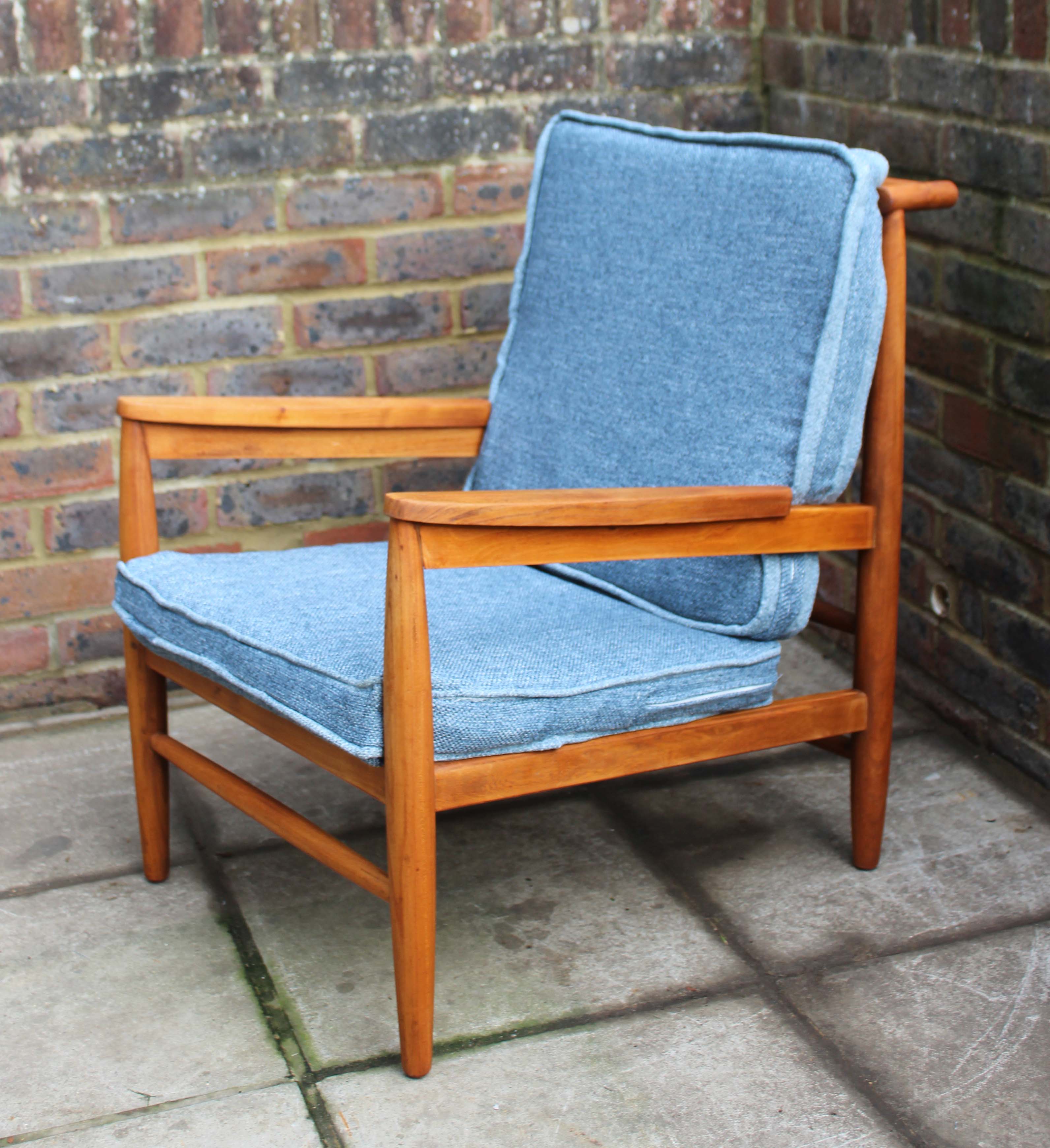 Midcentury teak lounge armchair by Scandart
