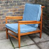 Midcentury teak lounge armchair by Scandart