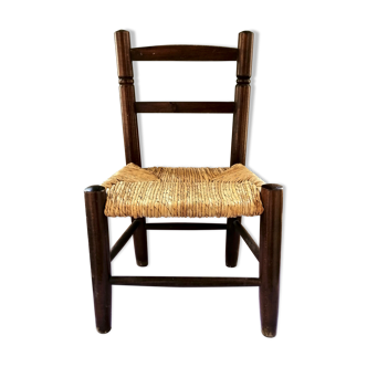 Vintage mulched wooden chair for children