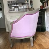 Shepherd's Chair - Louis XV Style - Pink Velvet