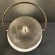 Antique white opaline glass candy dish, early 20th century