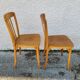 Pair of monobloc bistro chairs